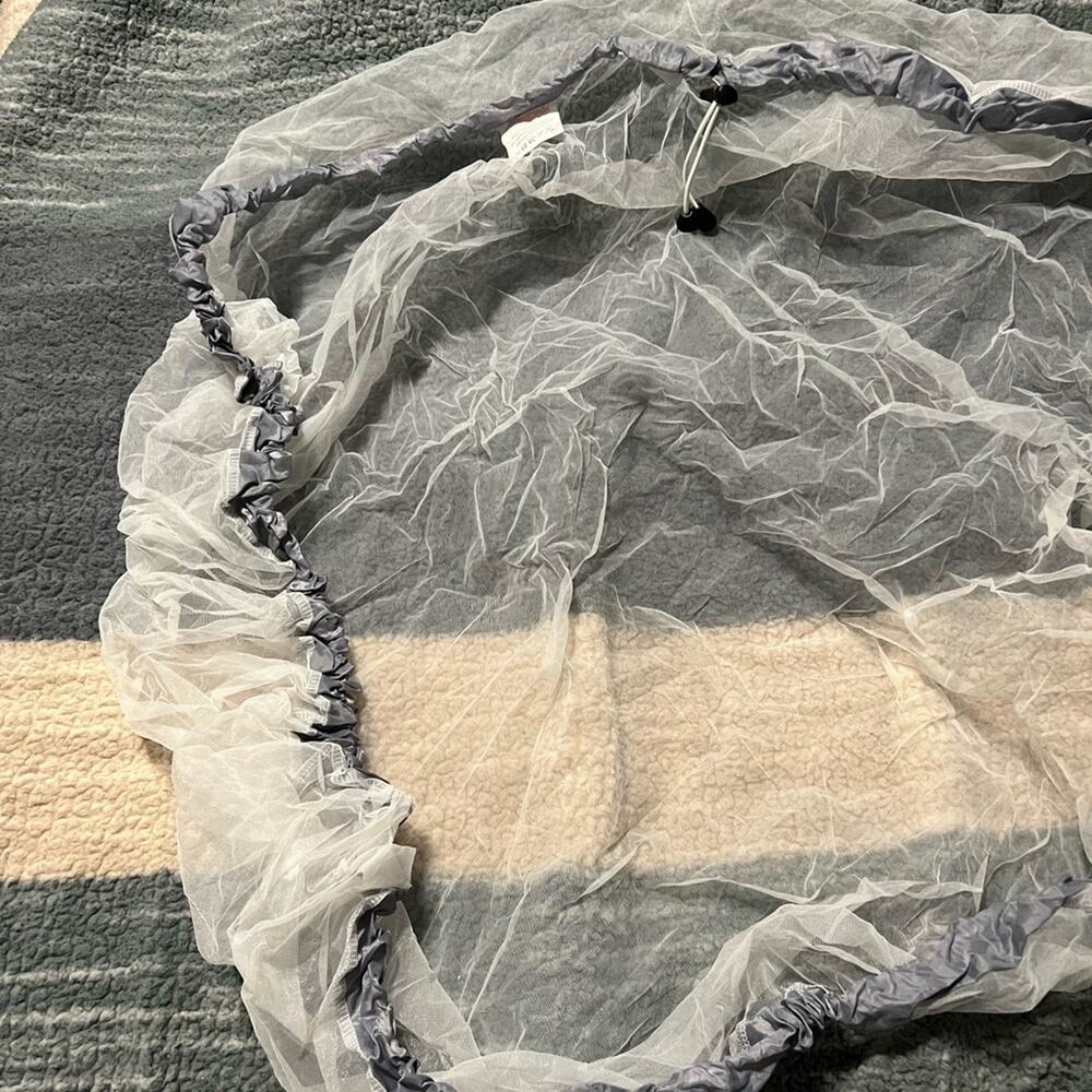 Universal Stroller Mosquito Net Baby Bug Insect Cover Drawstring Breathable EUC - Picture 4 of 6